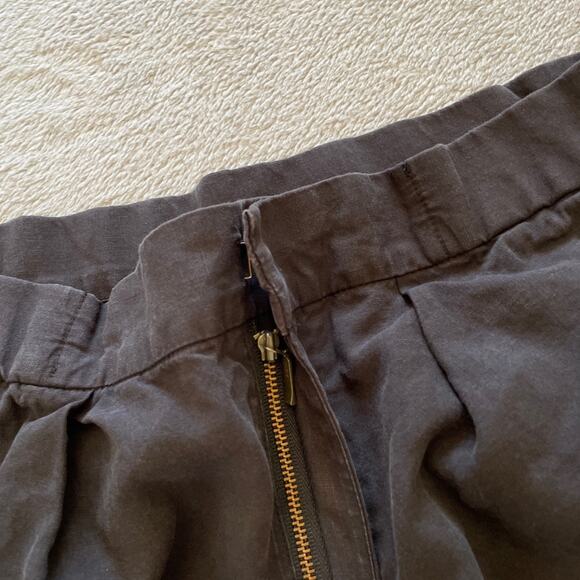 Brochu Walker Pants Small Black Tuxedo Stripe Lagenlook Capsule Tencel Linen - Picture 6 of 10